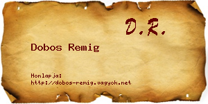 Dobos Remig névjegykártya